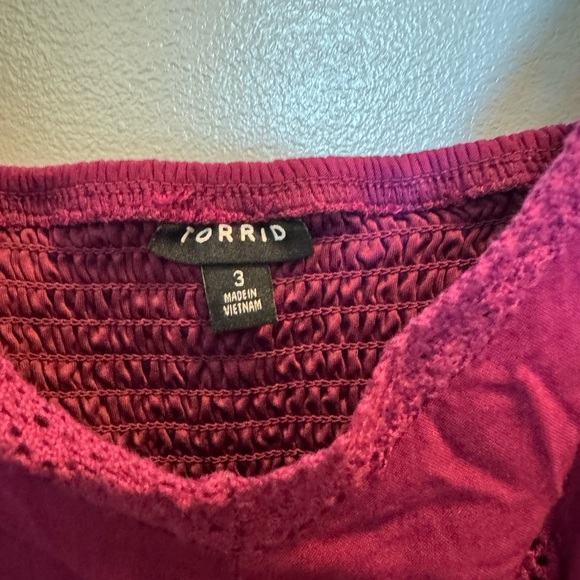 TORRID Deep Burgundy Camisole W/ Eyelet Lace Detail Plus Size 3 - Picture 10 of 10